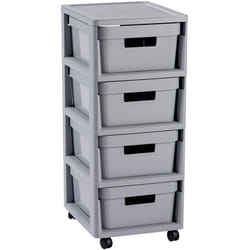 Curver Infinity 4 x 10l avec 4 tiroirs de Coffre des tiroirs de Stockage Chariot