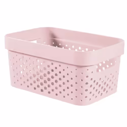 CURVER Panier de rangement Infinity 45 L - Plastique recyclé - Rose