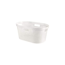 Curver - Cesta Infinity 39L Dots, Composite, Blanc, 56.5x36x24.5 cm