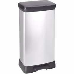 La gamme de poubelles Deco de la marque Curver est un rêve de design ! La poubelle à pédale duo Deco argenté 23L + 23L de la  ...