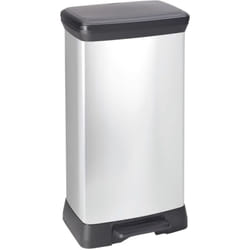 Poubelle duo à pédale Deco 23L+23L Argenté Curver