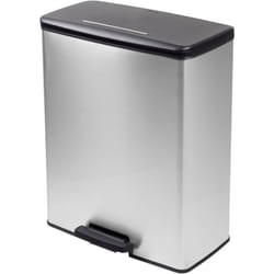 Curver - Deco bin slim 254610 Poubelle 65 l (l x h x p) 480 x 615 x 280 mm argent, noir 1 pc(s)
