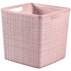 Boîte de rangement Cube 17l Jute recyclé rose Montant du contenu: 4 pièce par Pack Hauteur 27 cm Mélange de matériaux PP (PIW ...