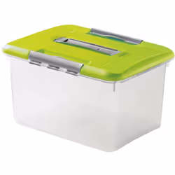 Informations techniques Couleur : vert clair Matériau : plastique Volume : 30 l OPTIMA Box [30L] avec poignée de transport, t ...