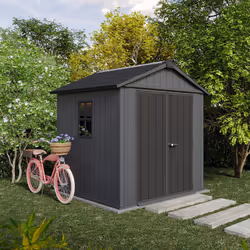 Conçu pour être durable, l'abri de jardin Newton Plus 757 est équipé de panneaux épais et rigides, renforcés par des structur ...
