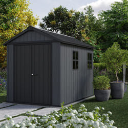 Abri de jardin newton plus 759 - 5.7m² - Gris