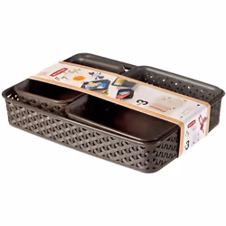 Curver My Style tray set, Panier de rangement, Marron, Rectangulaire, Plastique, Monochromatique, Intérieure