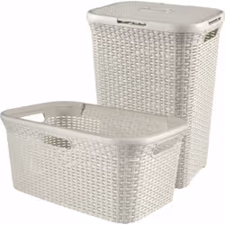 Curver Panier à linge et corbeille à linge Style Blanc 105 L 240657