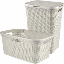 Curver Panier à linge et corbeille à linge Style Blanc 105 L 240657