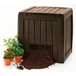 Composteur 340L - CURVER - Keter Deco Composter - Montage facile - Joint étanche - Couleur marron