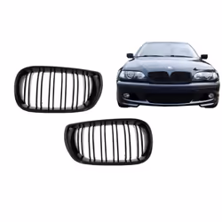 3ERpour BMW E46 Facelift 2001-2005 Grille Calandre Grill Double Bande M Design NOIR BRILLANTE