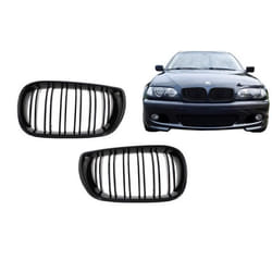3ERpour BMW E46 Facelift 2001-2005 Grille Calandre Grill Double Bande M Design NOIR BRILLANTE
