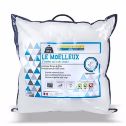 Linge des familles MOELLEUX 60X60, 60 x 60 cm, Coton, Carré, Blanc, Polyester, 30 °C