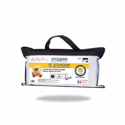 Oreiller de Voyage à Mémoire de Forme 40x20 cm - Spécial Train Voiture Avion Festival - Petit Format - Léger - Linge des