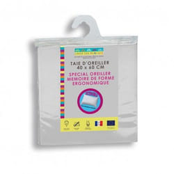 Linge des familles Taie d'oreiller Extensible Argent Coton