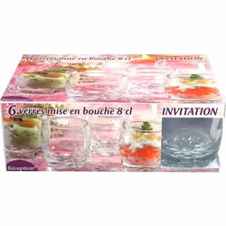 Lot de 6 verrines 8cl en verre