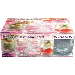 Lot de 6 verrines 8cl en verre
