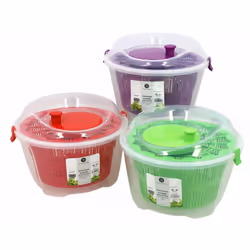 Séchage efficace et sans effort pour votre salade fraîchement lavée ! Son bol en plastique transparent collecte l'eau, ce qui ...