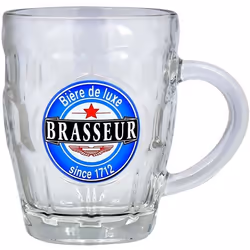 Lot de 2 chopes à bière 54cl en verre