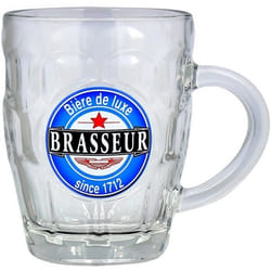 Lot de 2 chopes à bière 54cl en verre