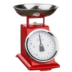 Soehnle 7915011 escabeaux de cuisine Rouge, Acier inoxydable Balances de cuisine mécaniques