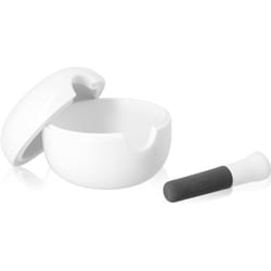 Mortier et pilon en porcelaine