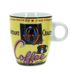 Lot de 6 tasses assorties en porcelaine 20cl