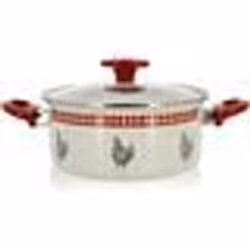 THEKITCHENETTE 3645411 - Faitout 24cm/4.70l jolie cocotte - Acier émaillé - Compatible gazinductionélectrique et vitro-cérami ...