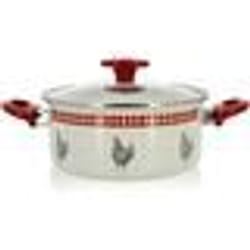 THEKITCHENETTE 3645411 - Faitout 24cm/4.70l jolie cocotte - Acier émaillé - Compatible gazinductionélectrique et vitro-céramique