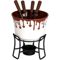Menastyl - Service à fondue au chocolat 6 pièces, gentiane