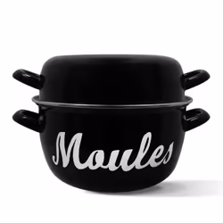 Marmite à moules 2,7L noire - 18cm