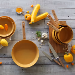 Ogo living Casserole en aluminium ECTOR jaune 16cm