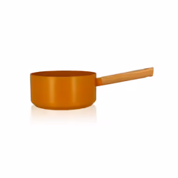 Ogo living Casserole en aluminium ECTOR jaune 20cm, Rond, Jaune, Aluminium, Vitrocéramique, Bois, 20 cm