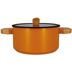 Ogoliving - ector faitout 24CM jaune manche bois