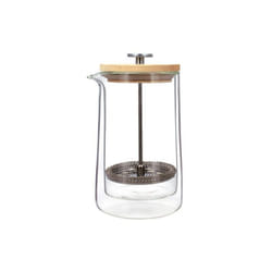 Ogo Living - Cafetière piston 500 ml Octave en verre + couvercle bois de hêtre