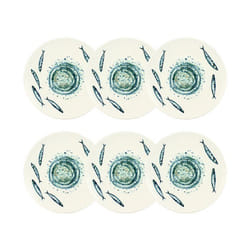 Lot de 6 assiettes plates 27cm SARDINE