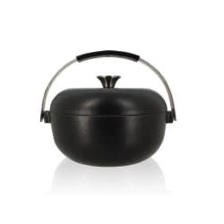Cocotte ronde en fonte avec émail 24cm noir - 7930205 - OGO