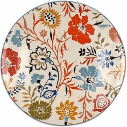 Lot de 6 assiettes à dessert florales en grès 20cm JAIPUR