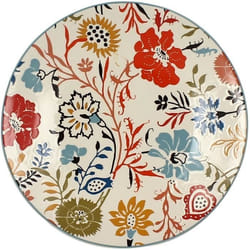 Lot de 6 assiettes à dessert florales en grès 20cm JAIPUR