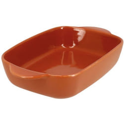 Menastyl - octave plat a four rectangle 500 ml terracotta 22 x 13.5 cm en gres