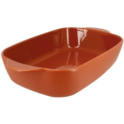 Menastyl - octave plat a four rectangle 3,3 l terracotta 38 x 23 cm en gres