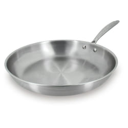 Poêle en acier inoxydable 32cm - fait en France - tous feux TRIPLY