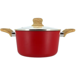 Faitout en revêtement céramique 20cm rouge - tous feux COLORAMA