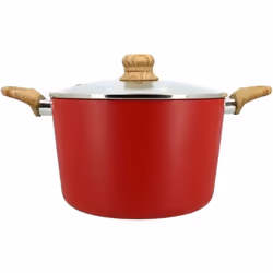 Faitout en revêtement céramique 24cm rouge - tous feux COLORAMA