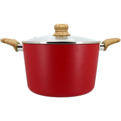Faitout en revêtement céramique 24cm rouge - tous feux COLORAMA