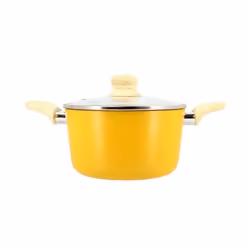 Faitout en revêtement céramique 20cm jaune - tous feux COLORAMA