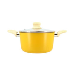 Faitout en revêtement céramique 20cm jaune - tous feux COLORAMA