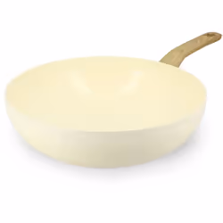 Wok en revêtement céramique 28cm crème - tous feux COLORAMA