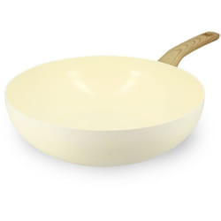 Wok en revêtement céramique 28cm crème - tous feux COLORAMA
