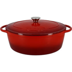 Cocotte ovale 6,5L en fonte émaillée rouge COLETTE